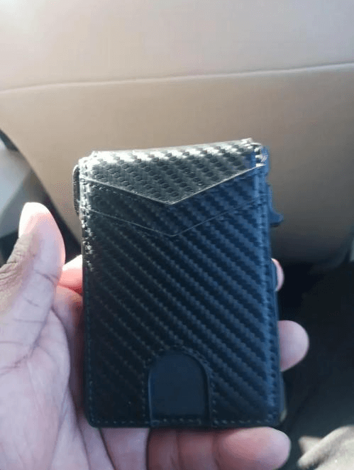 Akzent Portafoglio Uomo In Pelle Bovina - Nero, Orizzontale, 12x10 Cm, Con 12 Scomparti Per Carte